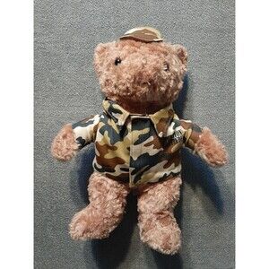 Operation Gratitude Battalion Buddy 17” Bear Military Army Camo Jacket Hat Plush